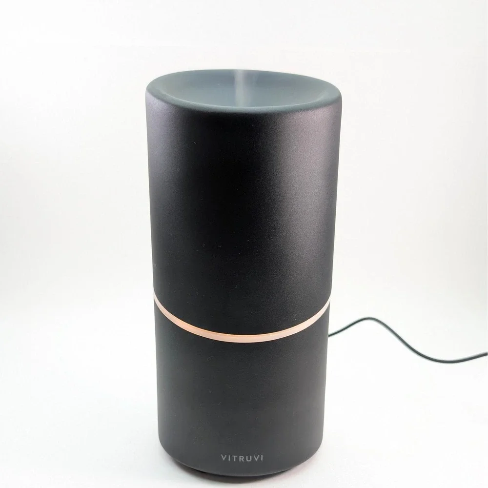 Vitruvi Move Essential Oil Diffuser Charcoal Black Portable Ultrasonic Corded‎